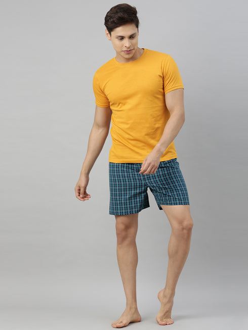 Yellow solid Crew Neck T-shirt